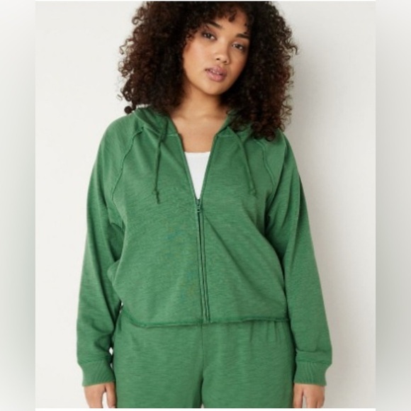 Victoria's Secret Tops - VICTORIA'S SECRET PINK LOUNGE COTTON ZIP-UP HOODIE